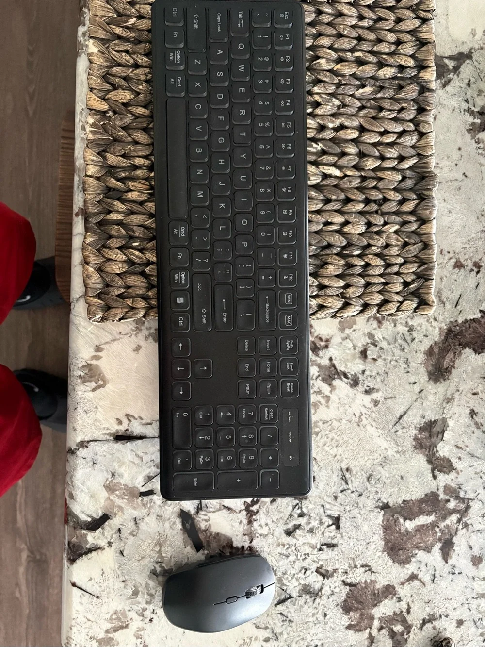 Wireless Black Keyboard and Mouse Combo